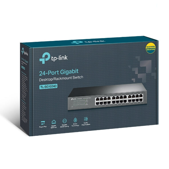 TP-Link TL-SG1024D 24-Port Gigabit Desktop/Rackmount Switch TP-Link TL-SG1024D 24-Port Gigabit Desktop/Rackmount Switch
